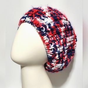 Spencer's Gifts Slouchy Beanie Hat Red White Blue Color